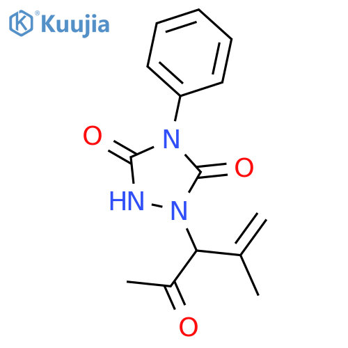 1,2,4-Triazolidine-3,5-dione, 1-(1-acetyl-2-methyl-2-propenyl)-4-phenyl- structure