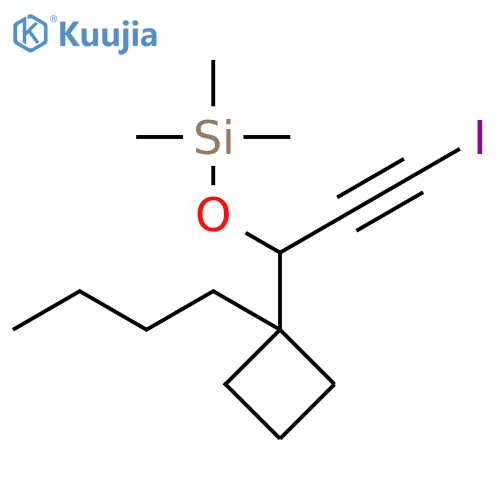 Silane, [[1-(1-butylcyclobutyl)-3-iodo-2-propynyl]oxy]trimethyl- structure