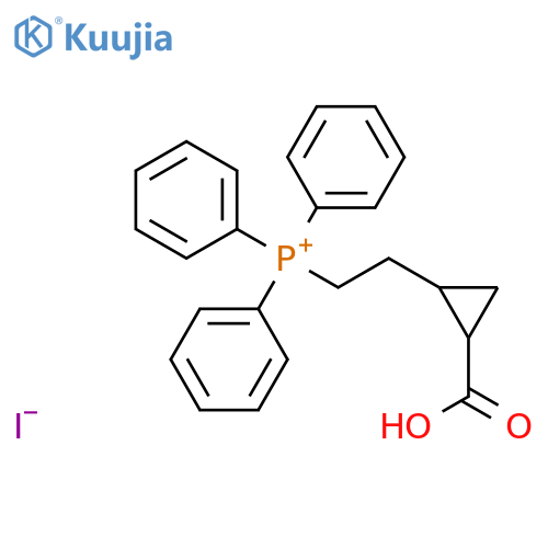 Phosphonium, [2-(2-carboxycyclopropyl)ethyl]triphenyl-, iodide structure