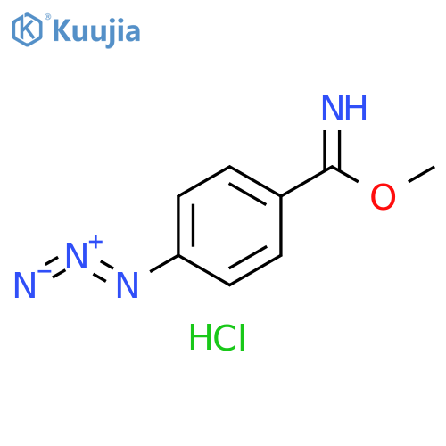 Benzenecarboximidic acid, 4-azido-, methyl ester, hydrochloride (1:1) structure