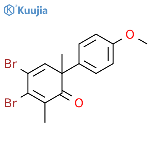 2,4-Cyclohexadien-1-one,3,4-dibromo-6-(4-methoxyphenyl)-2,6-dimethyl- structure