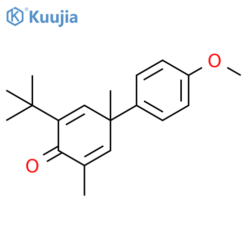 2,5-Cyclohexadien-1-one, 2-(1,1-dimethylethyl)-4-(4-methoxyphenyl)-4,6-dimethyl- structure