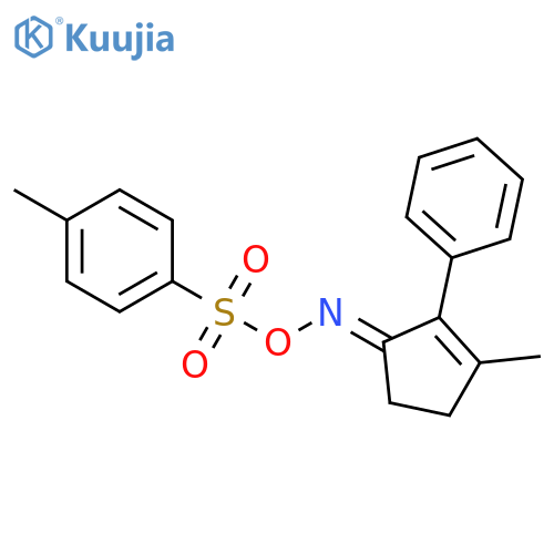 2-Cyclopenten-1-one, 3-methyl-2-phenyl-, O-[(4-methylphenyl)sulfonyl]oxime, (E)- (9CI) structure