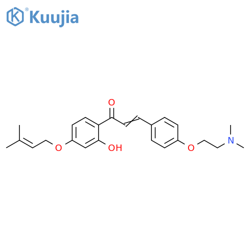 2-Propen-1-one,3-[4-[2-(dimethylamino)ethoxy]phenyl]-1-[2-hydroxy-4-[(3-methyl-2-butenyl)oxy]phenyl]- structure