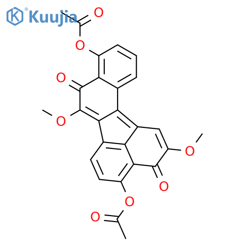 BENZO[J]FLUORANTHENE-3,8-DIONE, 4,9-BIS(ACETYLOXY)-2,7-DIMETHOXY- structure
