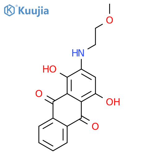 9,10-Anthracenedione,1,4-dihydroxy-2-[(2-methoxyethyl)amino]- structure