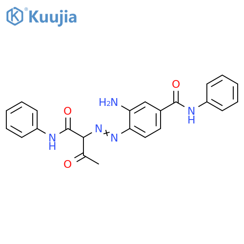 Benzamide,3-amino-4-[[2-oxo-1-[(phenylamino)carbonyl]propyl]azo]-N-phenyl- structure
