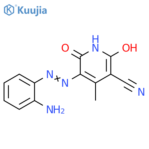 3-Pyridinecarbonitrile,5-[(2-aminophenyl)azo]-1,2-dihydro-6-hydroxy-4-methyl-2-oxo- structure