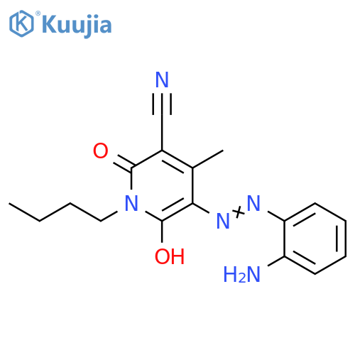 3-Pyridinecarbonitrile,5-[(2-aminophenyl)azo]-1-butyl-1,2-dihydro-6-hydroxy-4-methyl-2-oxo- structure