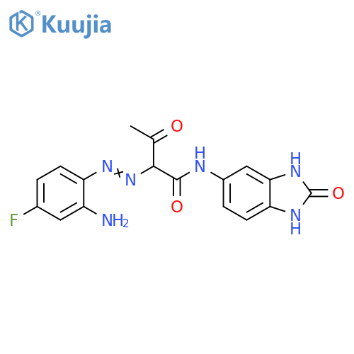 Butanamide,2-[(2-amino-4-fluorophenyl)azo]-N-(2,3-dihydro-2-oxo-1H-benzimidazol-5-yl)-3-oxo- structure