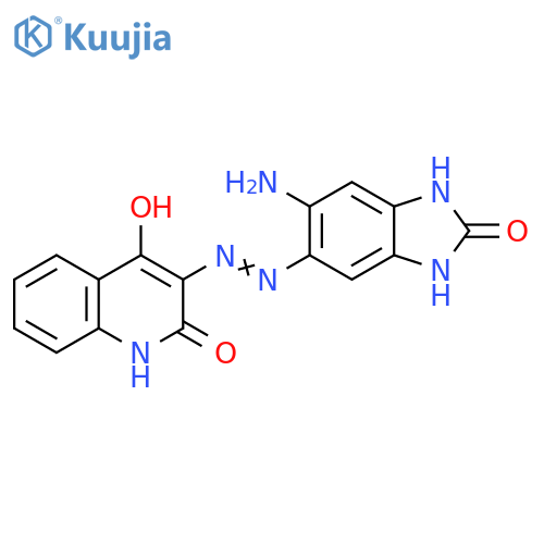 2(1H)-Quinolinone,3-[(6-amino-2,3-dihydro-2-oxo-1H-benzimidazol-5-yl)azo]-4-hydroxy- structure