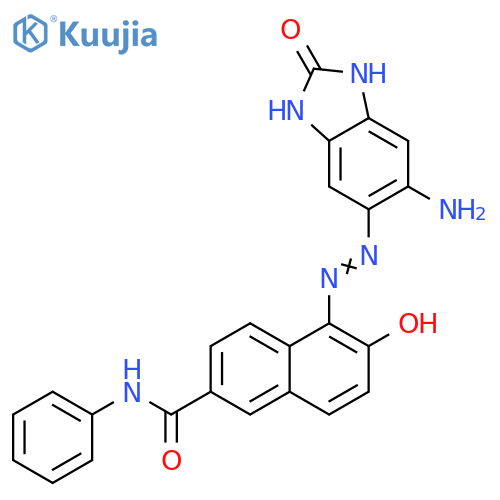 2-Naphthalenecarboxamide,5-[(6-amino-2,3-dihydro-2-oxo-1H-benzimidazol-5-yl)azo]-6-hydroxy-N-phenyl- structure