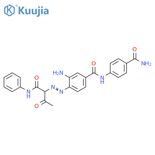 Benzamide,3-amino-N-[4-(aminocarbonyl)phenyl]-4-[[2-oxo-1-[(phenylamino)carbonyl]propyl]azo]- structure