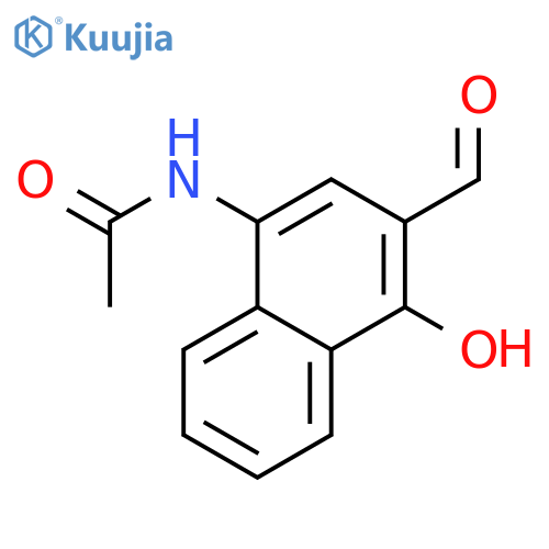 Acetamide, N-(3-formyl-4-hydroxy-1-naphthalenyl)- structure