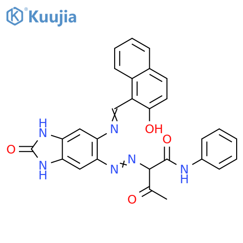 Butanamide,2-[[2,3-dihydro-6-[[(2-hydroxy-1-naphthalenyl)methylene]amino]-2-oxo-1H-benzimidazol-5-yl]azo]-3-oxo-N-phenyl- structure