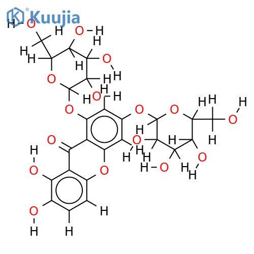 6,8-Di-O-beta-D-Glucopyranoside-1,2,6,8-Tetrahydroxyxanthone structure