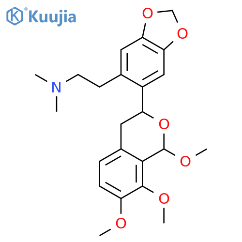 N,N-dimethyl-2-[6-(1,7,8-trimethoxyisochroman-3-yl)benzo[1,3]dioxol-5-yl]ethanamine structure