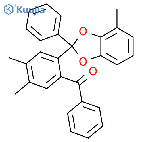 Methanone,[4,5-dimethyl-2-(4-methyl-2-phenyl-1,3-benzodioxol-2-yl)phenyl]phenyl- structure