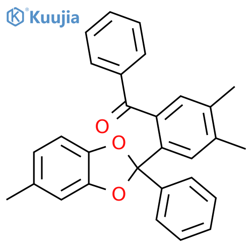 Methanone,[4,5-dimethyl-2-(5-methyl-2-phenyl-1,3-benzodioxol-2-yl)phenyl]phenyl- structure