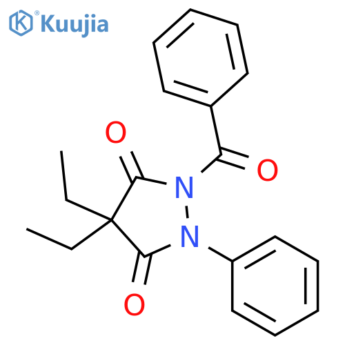 3,5-Pyrazolidinedione, 1-benzoyl-4,4-diethyl-2-phenyl- structure