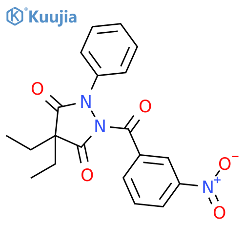 3,5-Pyrazolidinedione, 4,4-diethyl-1-(3-nitrobenzoyl)-2-phenyl- structure