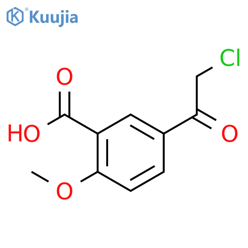 Benzoic acid, 5-(chloroacetyl)-2-methoxy- structure