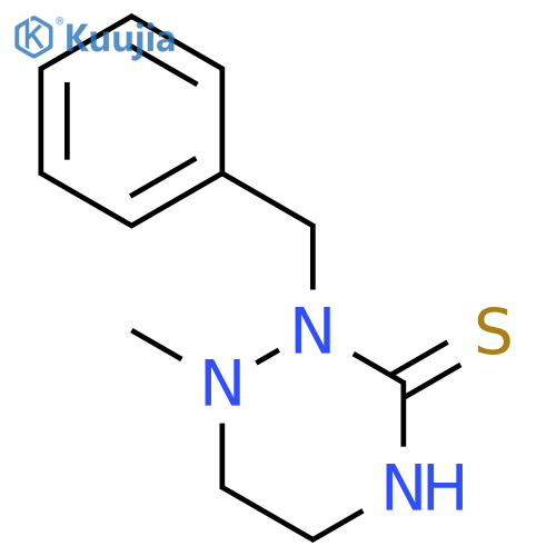 1,2,4-Triazine-3(2H)-thione, tetrahydro-1-methyl-2-(phenylmethyl)- structure