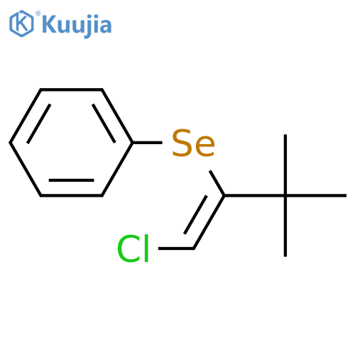 Benzene, [[1-(chloromethylene)-2,2-dimethylpropyl]seleno]-, (Z)- structure
