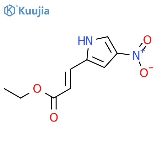 2-Propenoic acid, 3-(4-nitro-1H-pyrrol-2-yl)-, ethyl ester structure