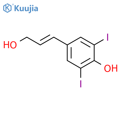 Phenol, 4-(3-hydroxy-1-propenyl)-2,6-diiodo- structure