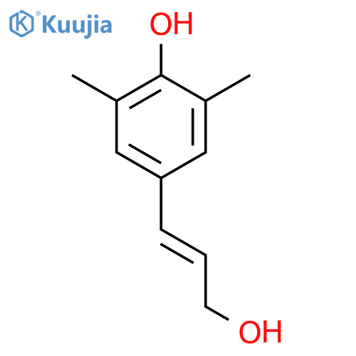 4-(3-hydroxyprop-1-en-1-yl)-2,6-dimethylphenol structure