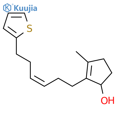 2-Cyclopenten-1-ol, 3-methyl-2-[6-(2-thienyl)-3-hexenyl]-, (Z)- (9CI) structure