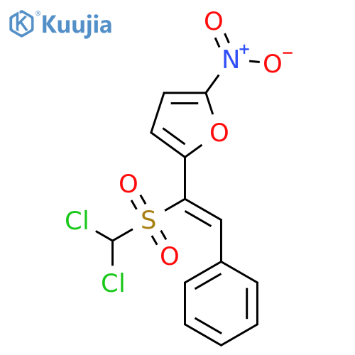 Furan,2-[1-[(dichloromethyl)sulfonyl]-2-phenylethenyl]-5-nitro- structure
