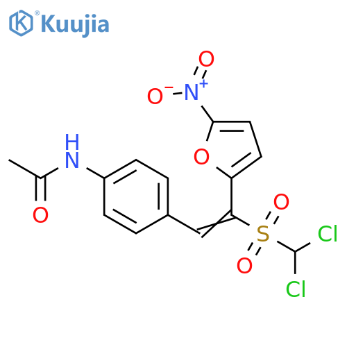Acetamide,N-[4-[2-[(dichloromethyl)sulfonyl]-2-(5-nitro-2-furanyl)ethenyl]phenyl]- structure