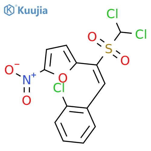 Furan, 2-[2-(2-chlorophenyl)-1-[(dichloromethyl)sulfonyl]ethenyl]-5-nitro- structure