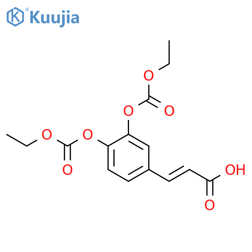 2-Propenoic acid, 3-[3,4-bis[(ethoxycarbonyl)oxy]phenyl]-, (2E)- structure