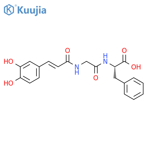L-Phenylalanine,N-[N-[3-(3,4-dihydroxyphenyl)-1-oxo-2-propenyl]glycyl]-, (E)- structure