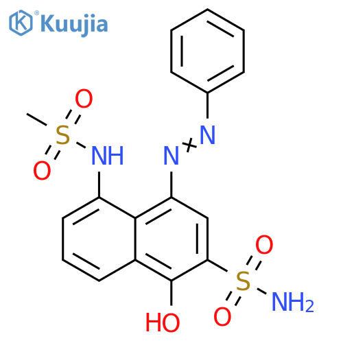 2-Naphthalenesulfonamide,1-hydroxy-5-[(methylsulfonyl)amino]-4-(phenylazo)- structure