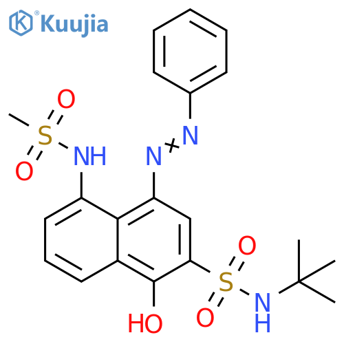 2-Naphthalenesulfonamide,N-(1,1-dimethylethyl)-1-hydroxy-5-[(methylsulfonyl)amino]-4-(phenylazo)- structure