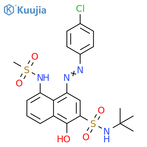 2-Naphthalenesulfonamide,4-[(4-chlorophenyl)azo]-N-(1,1-dimethylethyl)-1-hydroxy-5-[(methylsulfonyl)amino]- structure