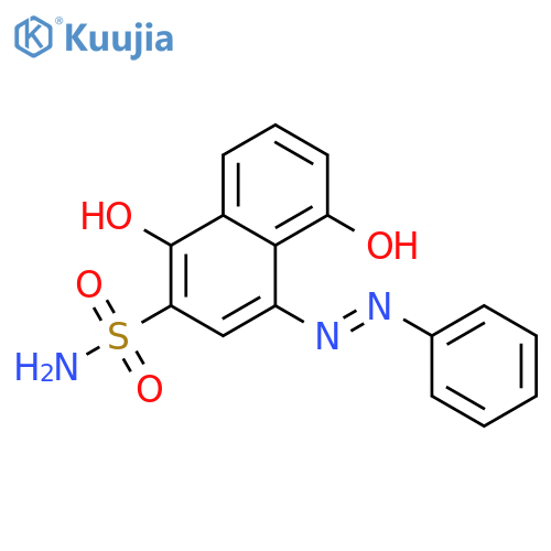 2-Naphthalenesulfonamide, 1,5-dihydroxy-4-(phenylazo)- structure