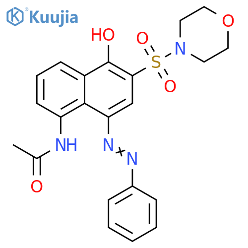 Acetamide,N-[5-hydroxy-6-(4-morpholinylsulfonyl)-8-(phenylazo)-1-naphthalenyl]- structure