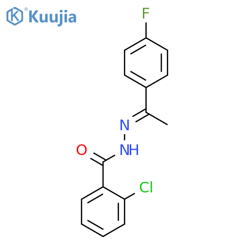 BENZOIC ACID, 2-CHLORO-, [1-(4-FLUOROPHENYL)ETHYLIDENE]HYDRAZIDE structure