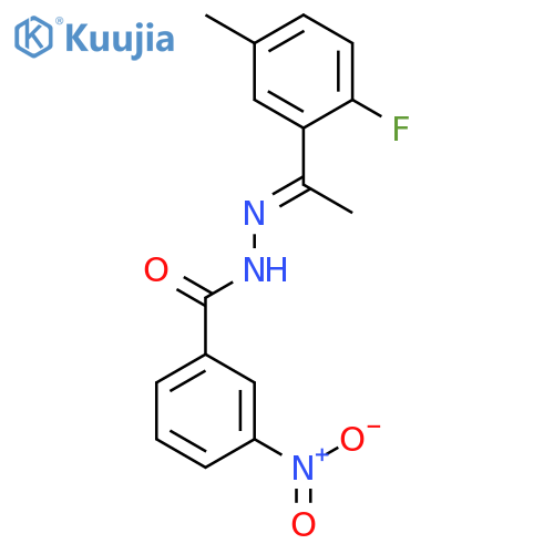 BENZOIC ACID, 3-NITRO-, [1-(2-FLUORO-5-METHYLPHENYL)ETHYLIDENE]HYDRAZIDE structure
