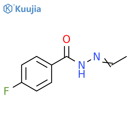 Benzoic acid, 4-fluoro-, ethylidenehydrazide structure
