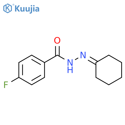Benzoic acid, 4-fluoro-, cyclohexylidenehydrazide structure