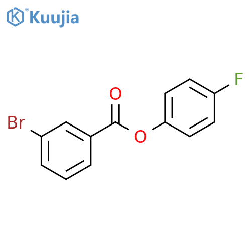 Benzoic acid, 3-bromo-, 4-fluorophenyl ester structure