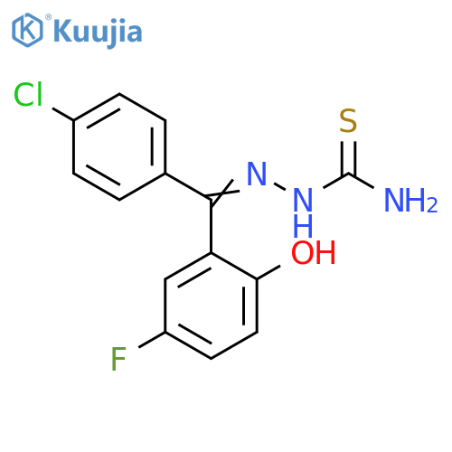 Hydrazinecarbothioamide,2-[(4-chlorophenyl)(5-fluoro-2-hydroxyphenyl)methylene]- structure