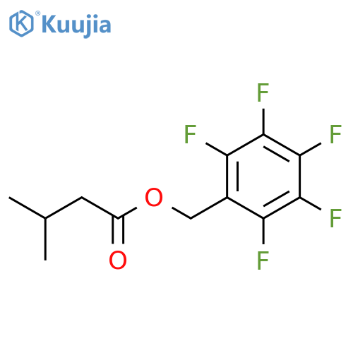 Butanoic acid, 3-methyl-, (pentafluorophenyl)methyl ester structure