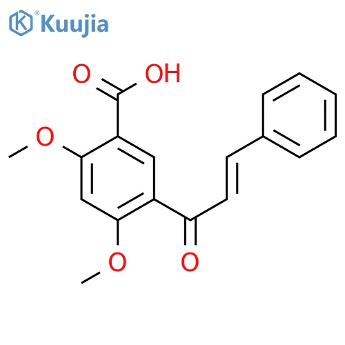 Benzoic acid, 2,4-dimethoxy-5-(1-oxo-3-phenyl-2-propenyl)- structure
